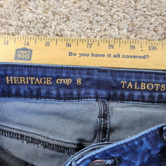 Talbots Jeans Womens 8 Heritage Crop Denim Dark Wash - Picture 3 of 8
